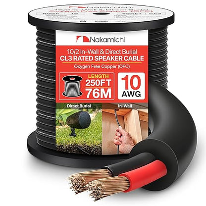 Nakamichi 10/2 in-Wall & Direct Burial Oxygen-Free Copper 2-Conductor Speaker by Nakamichi
