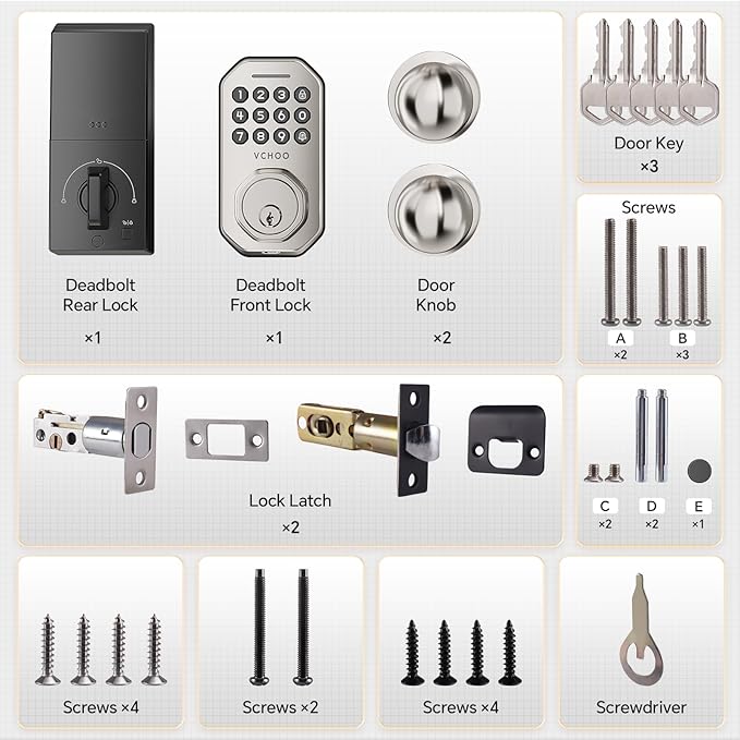 VCHOO Keyless Entry Door Lock Set Smart Locks - Image 7
