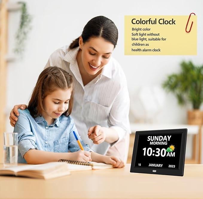 MRCHYDZ 11 Inch Clock with Day and Date - Image 2