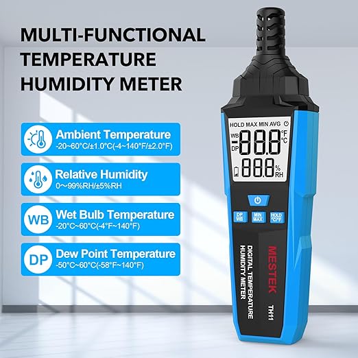 MESTEK Temperature Humidity Meter, High Precision Digital Hygrometer - Image 2