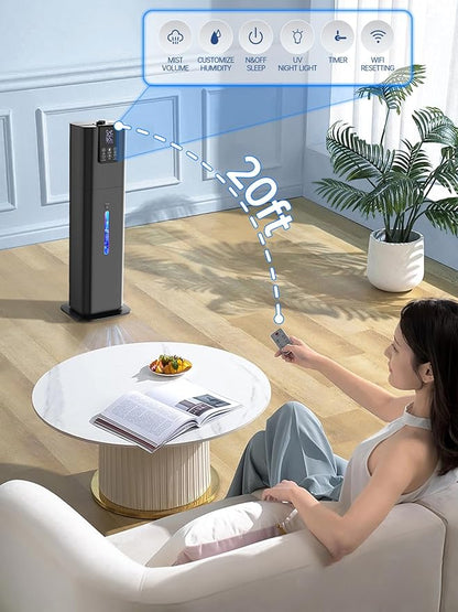8L Smart Humidifiers for Bedroom Large Room, 2.1Gal Cool Mist Top Fill Diffuser - Image 5