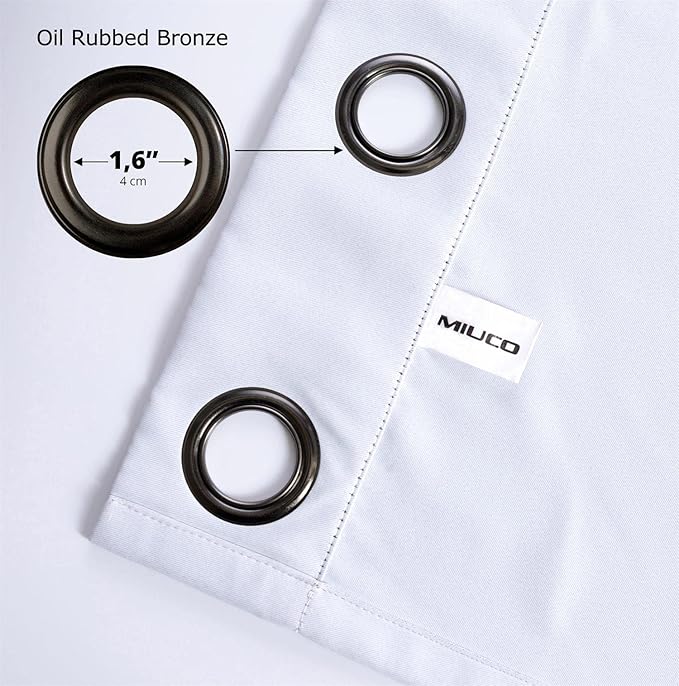 MIUCO 1 Pair Thermal Insulated Grommet 52-Inch-by-63-Inch Blackout Window - Image 6