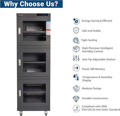 NARGON 2-40% RH 730L Electronic Dry Cabinet, ESD Desiccator Cabinet - Image 7
