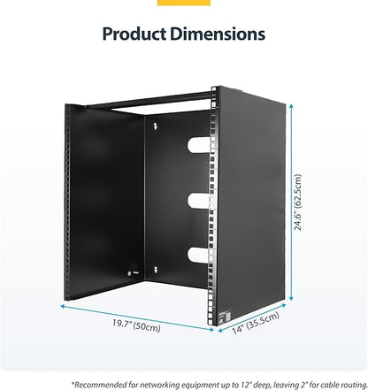 StarTech.com 14U Wall Mount Network Rack, 14 in Deep, IT Equipment, Network - Image 6