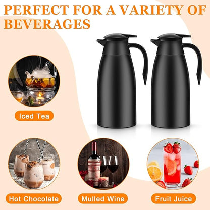 Norme 2 Pcs Thermal Coffee Carafe Insulated Stainless Steel Coffee Carafe - Image 4
