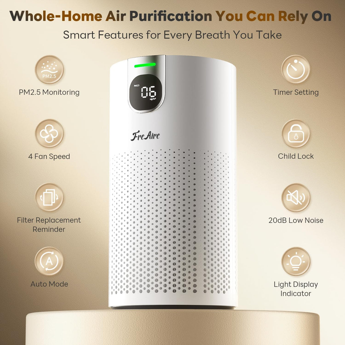 freaire air purifiers for home large room up shown in use