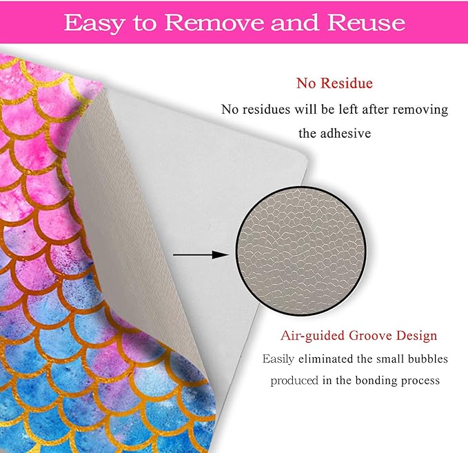 Laptop Skin Sticker Decal, Decorative Waterproof Removable, Mermaid Scale - Image 4