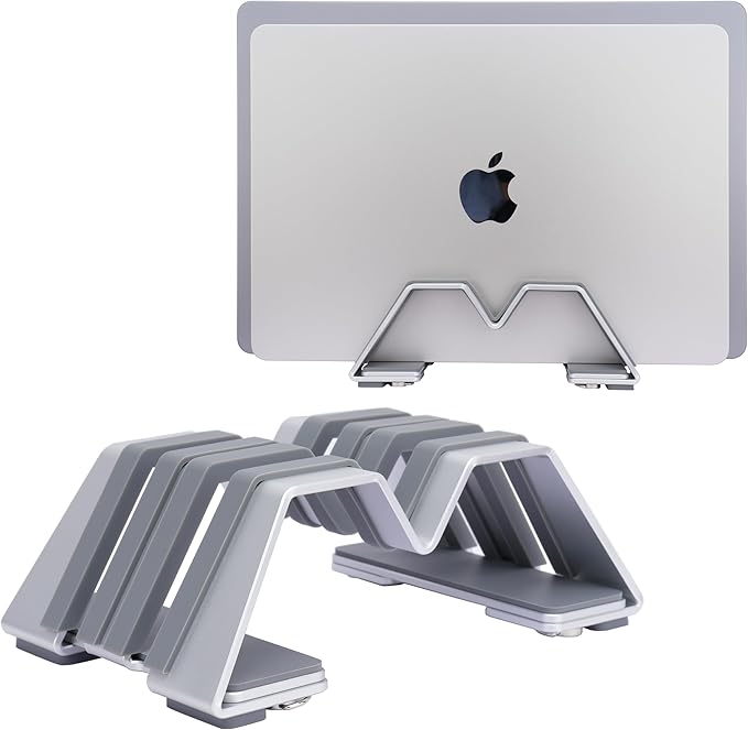 Adjustable Dual Vertical Laptop Stand - Image 3