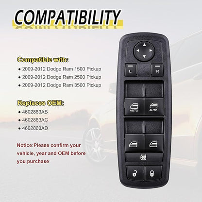 Vurkcy Driver Side Power Window Switch Door Lock Control Button Compatible - Image 2