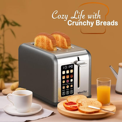 Mecity 2 Slice Touch Screen Toaster, 1.5" Wide Slot, Stainless Steel Smart - Image 7