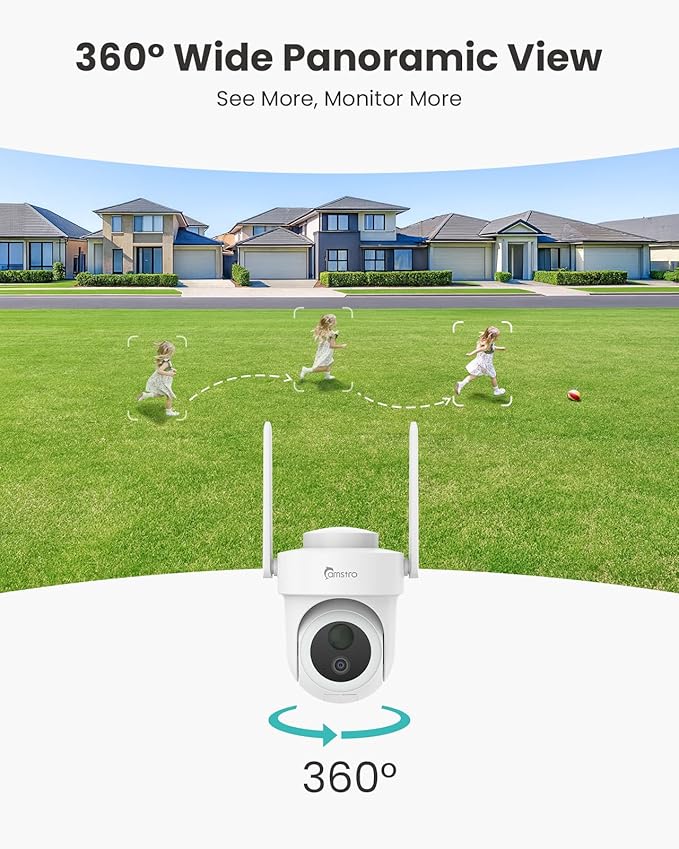 4K Security Cameras Wireless Outdoor No Subscription, 360° PTZ Home Security - Image 4