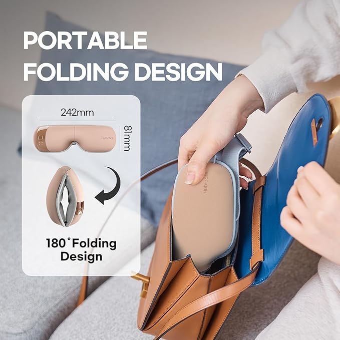 HubiCare Eye Massager with Heat, and Music Helps Relieve Strain, Dark Circles - Image 7