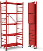Storage Shelves with 20 Hooks, 5-Tier Foldable Shelves by Himix
