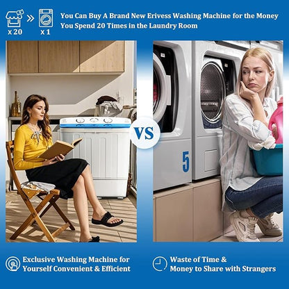 Portable Twin Tub 18lbs Washing Machine - Image 2