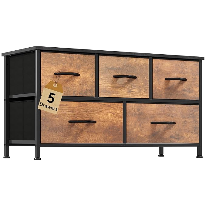 DWVO Dresser for Room with 5 Drawers by DWVO