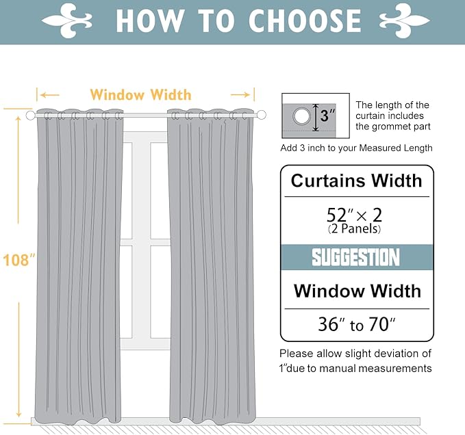 ChrisDowa 100% Blackout Curtains 108 inch Long - Image 6