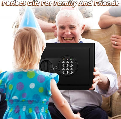 Safe Box with Fireproof Waterproof Bag, Home Safe with Keys & Pass Code & Wall - Image 6