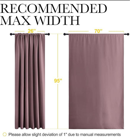 NICETOWN 2 Panels Blackout Curtains, Rod Pocket Thermal Insulated Drapess - Image 6