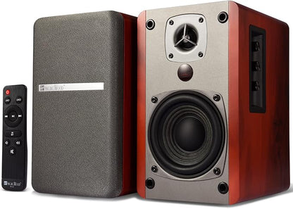 SINGING WOOD BT27 Active Powered Bluetooth Bookshelf Speakers by SingingWood
