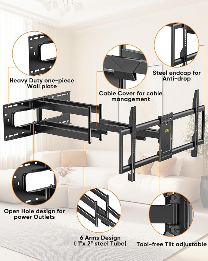 Heavy Duty Long Arm TV Wall Mount - Image 5