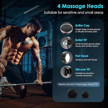 TILAT Massager Gun Deep Tissue, Cordless Vibrating Muscle Massage Gun - Image 3