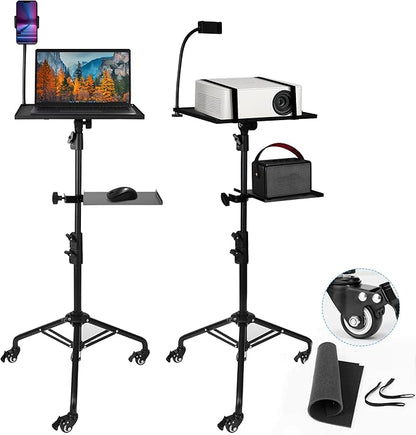STEADUS Projector Stand Tripod – 24 to 59 Inch Adjustable Height – Dual Shelves by Unknown