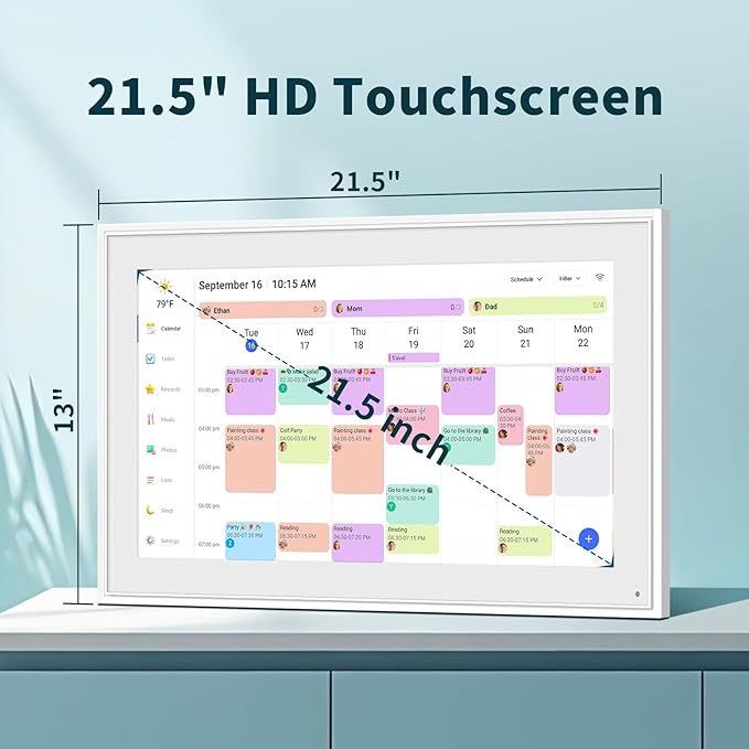 Canupdog Digital Calendar, 21.5 Inch Electronic Calendar Chore Chart & Wall - Image 8