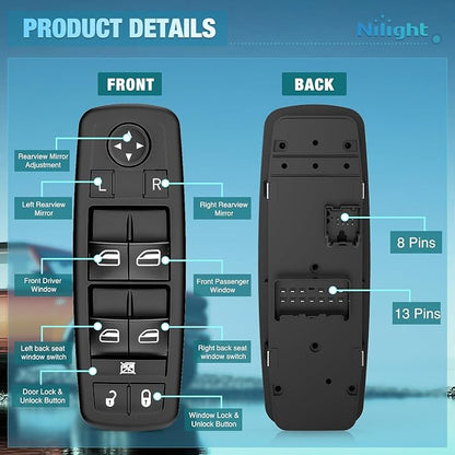 Nilight Master Power Window Switch Compatible - Image 2