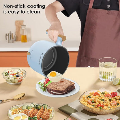 Audecook Hot Pot Electric with Steamer, 1.8L Portable Mini Travel Cooker - Image 4