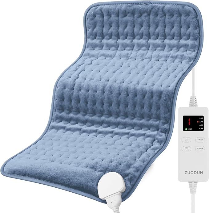 Heating Pad for Back, Electric Heating Pad for Back Pain Relief & Period Cramps by ZUODUN