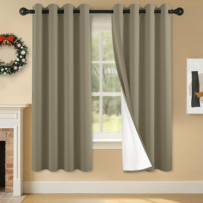 100% Blackout Curtains 63 Inch Length by Unknown