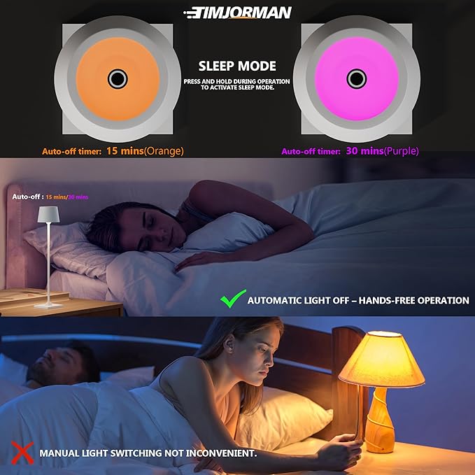Compact Cordless Table Lamp, Rechargeable LED Night Light, Dual Light Source - Image 6