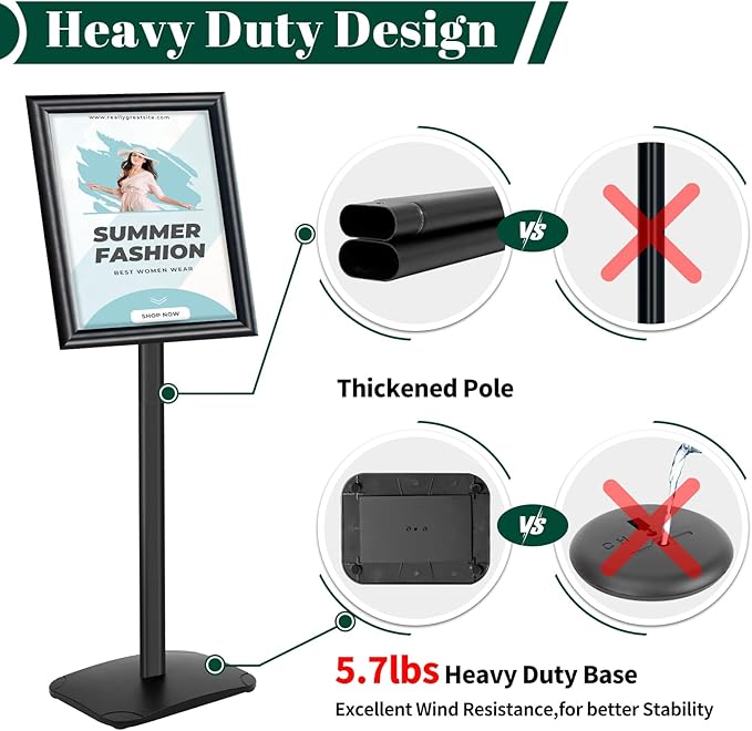 Heavy Duty Pedestal Sign Holder - Image 2