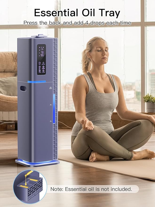 Zeova 10L/2.64Gal Humidifiers for Bedroom, Top Fill Quiet Ultrasonic Cool Mist - Image 7