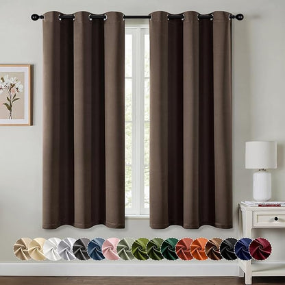 MIULEE Chocolate Brown Blackout Curtains by MIULEE