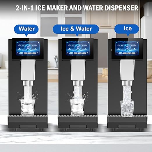 Nugget Ice Maker Countertop, 60 LBS/Day, 5LBS Ice Bin, Water Dispenser - Image 3