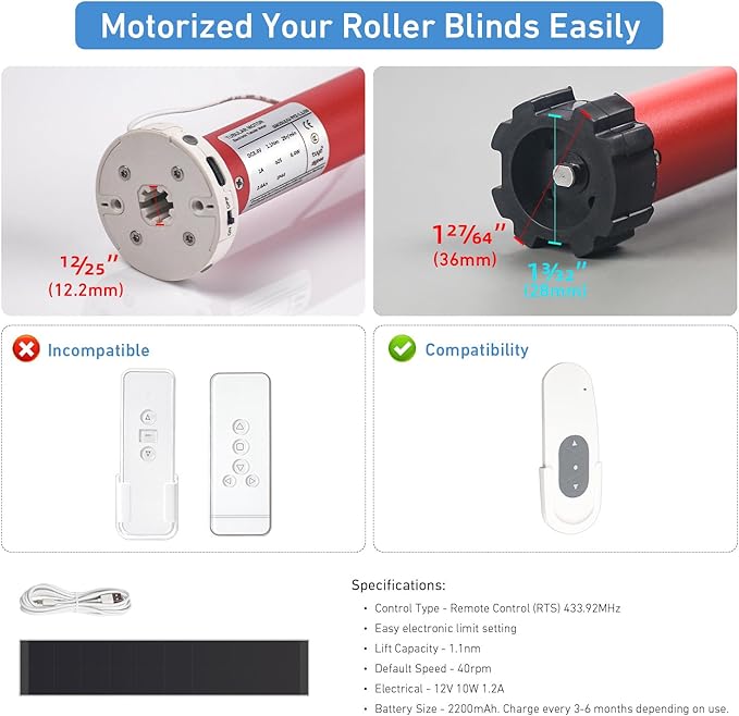 Zigbee Roller Blinds Motor – Smart Tubular Motor - Image 3