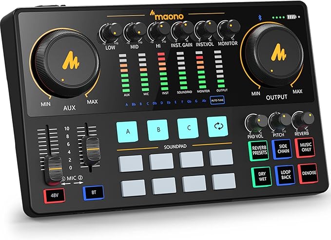 MAONO Audio Interface, MaonoCaster 10-Channel Podcast mixer by MAONO