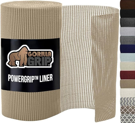 GORILLA GRIP powerGRIP Drawer Shelf and Cabinet Liner, Thick Strong Hold by GorillaGrip