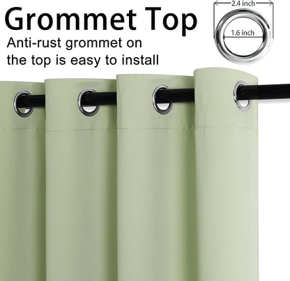 JIUZHEN Short Curtains Kitchen Half Window Blackout Curtains - Image 5
