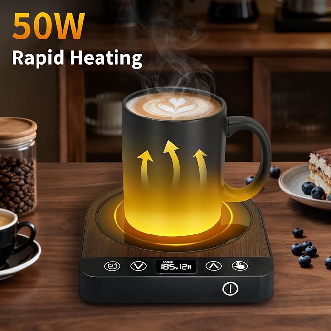 Smart Coffee Mug Warmer, 50W Fast Heating Coffee Warmer - Image 4