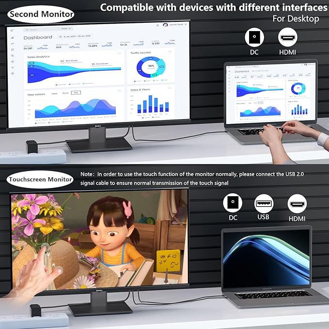 27 Inch 2K 165Hz Gaming Touch Screen Computer Monitor - Image 5