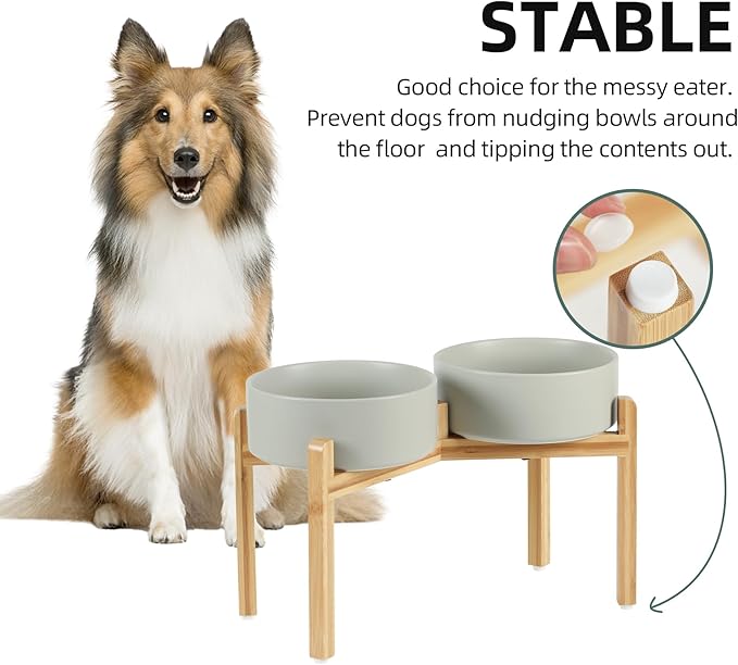 Ceramic Raised Double Bowls Set - Image 6