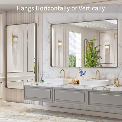 LOAAO 60”X36” Bronze Bathroom Mirrors - Image 4