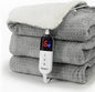 Heated Blanket Electric Blanket Twin Waffle, 62x84 Inches Sherpa Fleece Fast by blunique