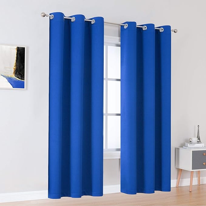 96 Inch Royal Blue Curtain Panels - Image 2