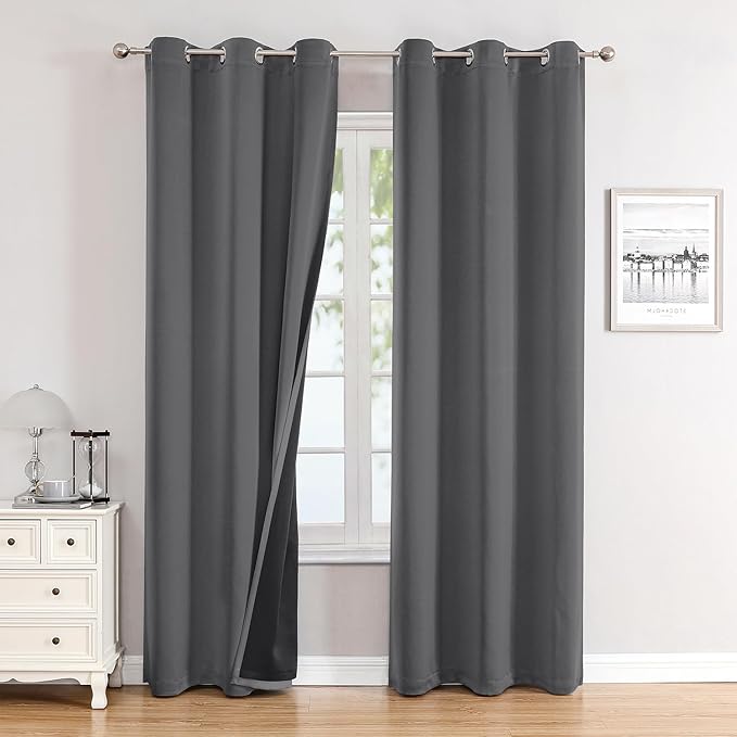 ChrisDowa 100% Blackout Curtains 72 inch Long by ChrisDowa