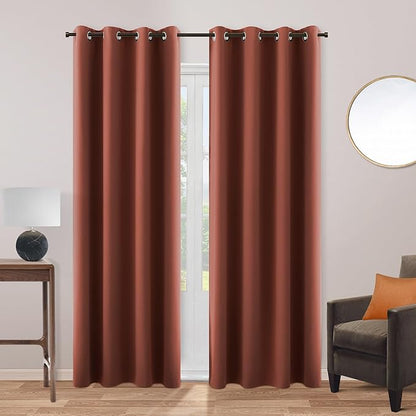 KOUFALL Terracotta Boho Curtains Blackout by KOUFALL