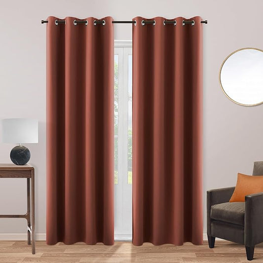 KOUFALL Terracotta Boho Curtains Blackout by KOUFALL