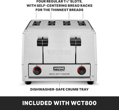 Waring Commercial WCT800 4-Slice Heavy Duty Commercial Pop-Up Toaster, - Image 5